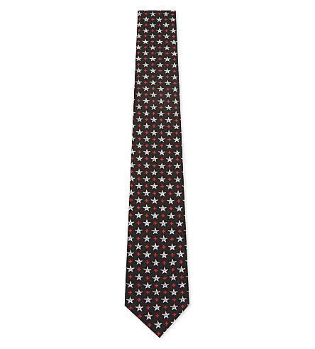 givenchy star-motif silk necktie|givenchy tie in scarf.